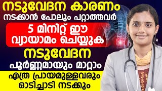 നടുവേദന പൂർണമായി മാറാൻ 5 മിനുട്ട് ഈ വ്യായാമം ചെയ്താൽ മതി | NADUVEDANA MARAN | DR.GOPIKA