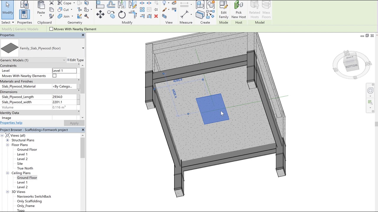 Revit Families Tutorial Video 15: Placing Parametric Families Formwork ...