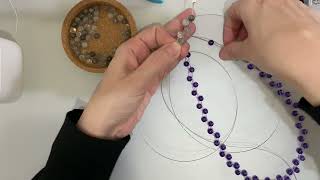 Tutorial for braided gemstone necklace