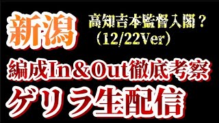 【ゲリラ生配信】高知SC吉本監督入閣か？12/22付アルビin\u0026out考察！【アルビレックス新潟/albirex】