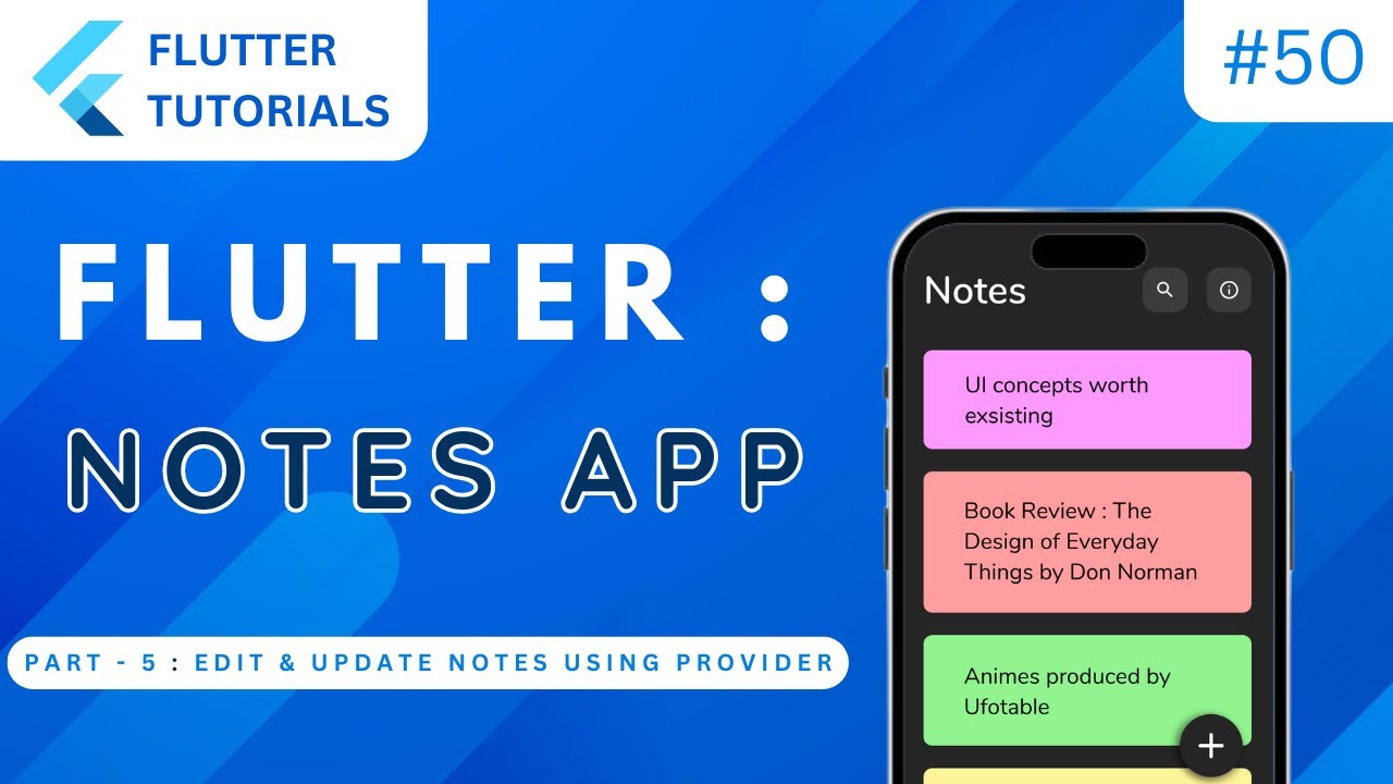 Flutter Notes App рџ ќ Part 5 Flutter Tutorial App Development