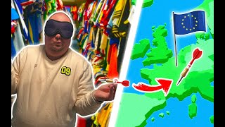 Shirt Hunting Episode 6 | Throwing a DART At a Map Of EUROPE And Going Where It Lands!