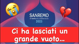 Terribile lutto a Sanremo 2023 Il suo addio ha sconvolto tutti..