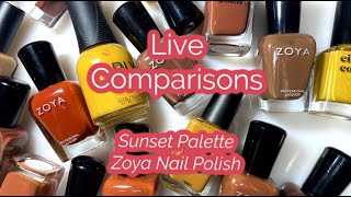 Zoya Sunset Palette Live Comparisons