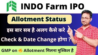 Indo Farm IPO Allotment Status आज या कल कब कहा आएगा ? | Indo Farm IPO GMP Today | Ankur Pratap