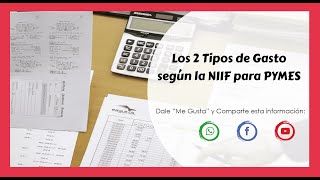 Los 2 Tipos de Gastos Según la NIIF para PYMES