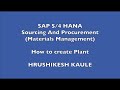 SAP S4 HANA - How to create Plant - SAPQuora.com