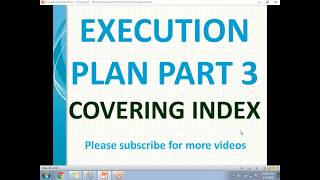 Part 3 Execution Plans in SQL Server | Covering Index in SQL