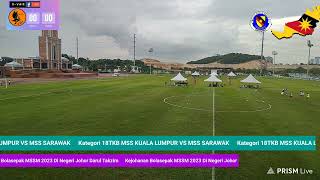 MSS Kuala Lumpur Vs MSS Sarawak 18TKB. Kejohanan Bolasepak MSSM 2023 Di Johor D.Takzim