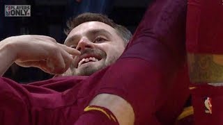 Kevin Love Leaves Game With Bloody Teeth Injury After Getting Elbowed In The Face! Cavaliers vs Heat