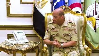 الفريق أول محمد زكى القائد العام للقوات المسلحة يلتقى قائد القيادة المركزية الأمريكية