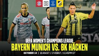 FC Bayern - BK Häcken | UEFA Women's Champions League Spieltag 2 Ganzes Spiel