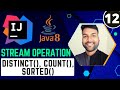 Java8 Stream distinct(), count(), sorted() | Java8 Stream Tutorial