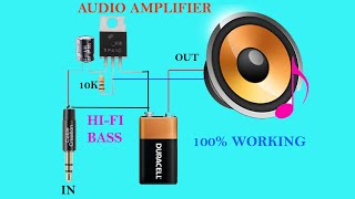 DIY Simple Mini Audio Amplifier TIP41c, Power Amplifier hi-fi bass,100%Working