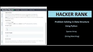 Sparse Array | HackerRank | Python | String matchings | Data Structure | HackerRank Solution