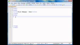 HTML Tutorial 1 - Setting up an HTML Document and Adding Text