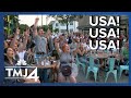 Soccer fans cheer on USA in Women's World Cup