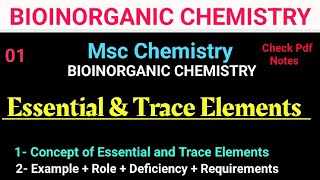 Essential and Trace Elements #bioinorganic #mscchemistrynotes #bscchemistry @itschemistrytime