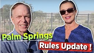 RULES CHANGE: Palm Springs Area NEW Short Term Vacation Rules