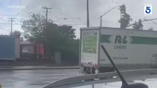 Dramatic video shows tornado touching down east of Los Angeles