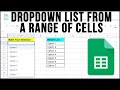 How to Create a Drop Down Selection List From a Range in Google Sheets