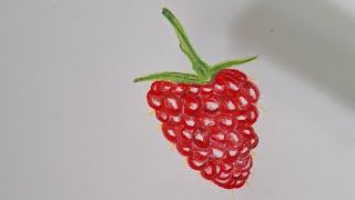 How to draw a realistic rasberry |drawing realistic drawing |easy fruits drawing#how #fruit#trending