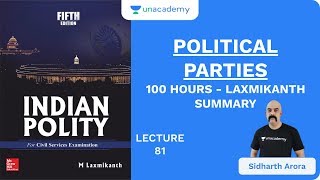 L81: Political Parties | 100 Hours - Laxmikanth Summary | UPSC CSE/IAS 2020 | Sidharth Arora