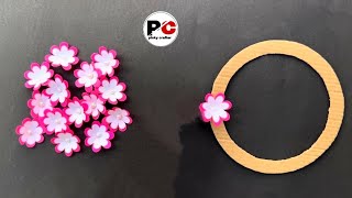 Unique Flower Wall Hanging / Quick Paper Craft For Home Decoration / Easy Wall Mate / DIY Wall Decor