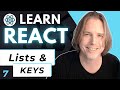 React JS Lists and Keys | Learn ReactJS