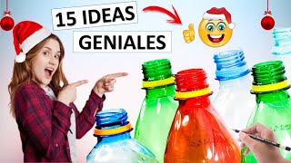 15 Manualidades para NAVIDAD 🎄 con Botellas de plástico 🎅 Ideas Navideñas 2023