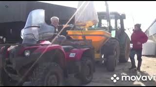 Spreading Fertiliser with Quad