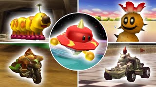 Mario Kart Wii - All Bosses (Wiggler, Pokey, Dry Bowser...)