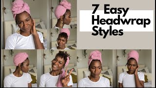 7 Easy Headwrap/Turban Tutorial ( Short Locs & Short Hair Friendly)