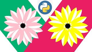 Draw a Beautiful Flower with Python Turtle| Python Turtle Graphics Design Ideas