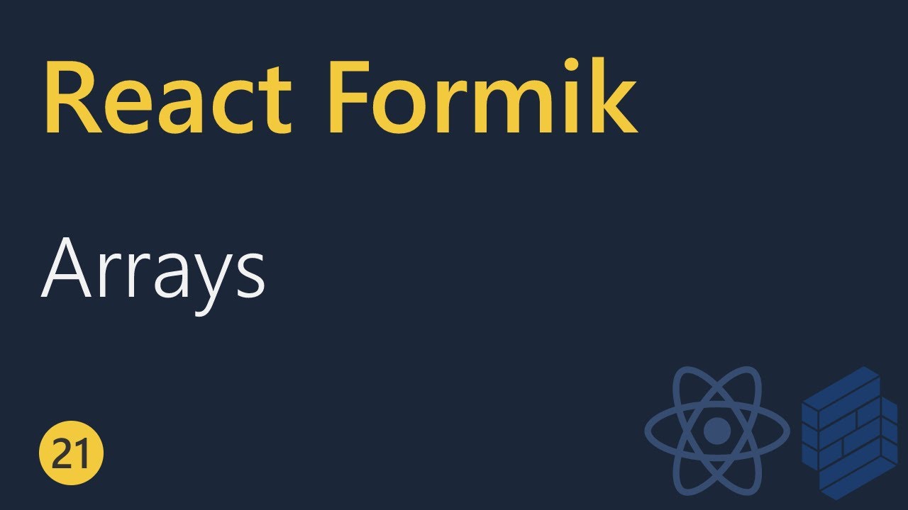 React Formik Tutorial 21 Arrays Youtube