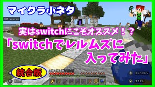 【Minecraft】switchこそオススメ！？「switchでレルムズに入ってみた！」統合版