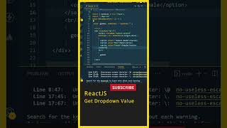 React Telugu, React Forms (Get Dropdown Value), Frontend, React JS Tutorial, Learn React JS #shorts