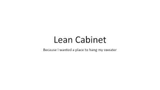 Lean Libraries - Lean Cabinet