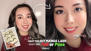 First Try DIY Manga Lash | Beauty Hack | Fail or Pass | Kitty