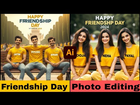 Happy Friendship Day 2024 | Friendship Day Ai Photo Editing Tutorial | Ai photo editing