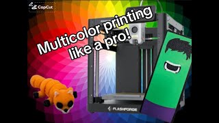 Manual multicolor 3d prints. No ams. Adventurer 5m