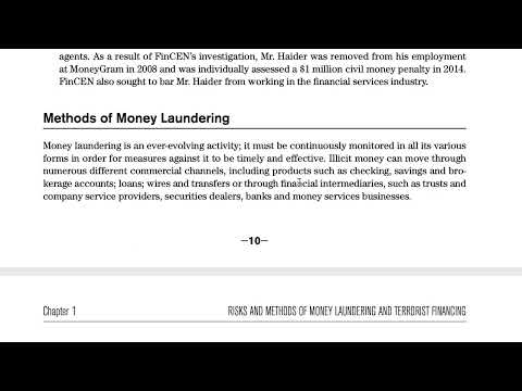 PART 4 – ANTI-MONEY LAUNDERING SPECIALIST (CAMS) Review notes, study guide with me.