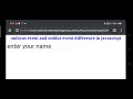 onfocus event and onblur event difference in JavaScript