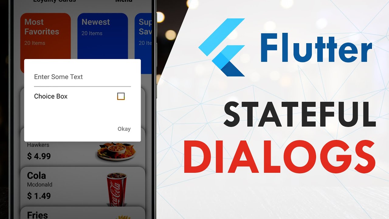 Flutter - Creating Stateful Dialog Form | Flutter UI Design Tutorial ...