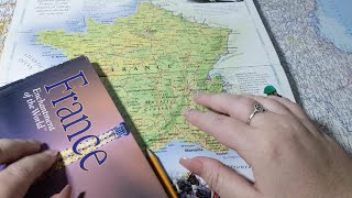 ASMR ~ France History & Geography ~ Soft Spoken Map Tracing Page Turning