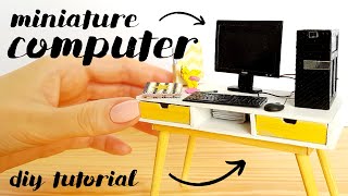 DIY MINIATURE desktop COMPUTER | How to make a MINIATURE DESKTOP COMPUTER | Miniature COMPUTER SET