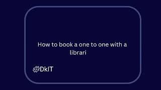 How to book a one to one with a librarian