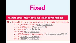 Fixed Uncaught Error: Map container is already initialized | Meteogram | High Chart| #highchart