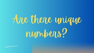 Let’s analyze numbers between 1 and 10: Find the unique numbers