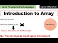 Introduction to Array in Java | Java Programming Language | Java